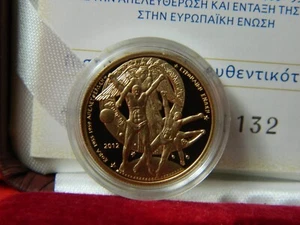 Gold sovereign, Cyprus, 2012, Proof, Salutation to LIBERTY, 91.7% 7.98 gr Gold - Picture 1 of 16