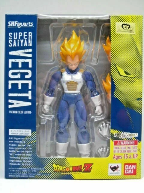 Bandai Tamashii Nations SH Figuarts: Dragon Ball Z - Super Saiyan Vegeta Action Figure (Premium Color Edition)