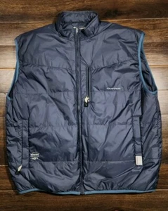 Mens XXL 2XL QUECHUA Level 2 Blue Puffer Vest Full Zip Pockets  Zips Hiking  - Picture 1 of 3