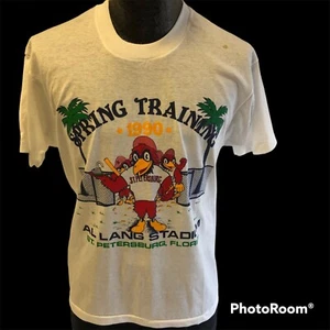 NOS Vtg Screen Stars 1990 Spring Training St Petersburg Fl AL Lang Stadium Shirt - Picture 1 of 9