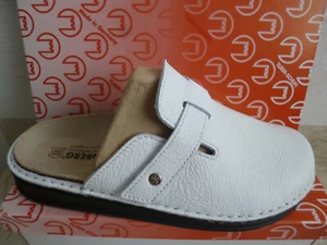 Turm Damen Clogs Pantoletten Pantolette Pantoffel Echtleder weiß NEU! - Picture 1 of 7