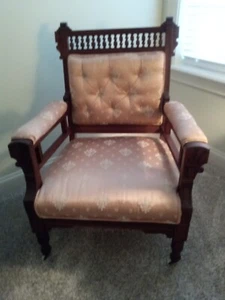 Antique Victorian Eastlake chair all walnut charved. - Picture 1 of 12