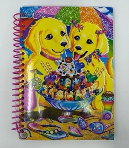 Cuaderno Lisa Frank Papel Perros Casey y Caramelo 5x7 Hoja en Blanco Diario - Imagen 1 de 5