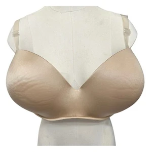Cacique Strapless Bra Clear Straps Convertible Padded Beige 42DDD - Picture 1 of 10