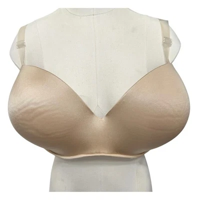 Sujetador Cacique Sin Tirantes Correas Transparentes Convertible Acolchado Beige 42DDD Foto 1 de 4