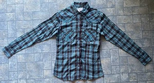 Camicia donna Panhandle slim snap manica lunga taglia small multicolore western nuova - Foto 1 di 21