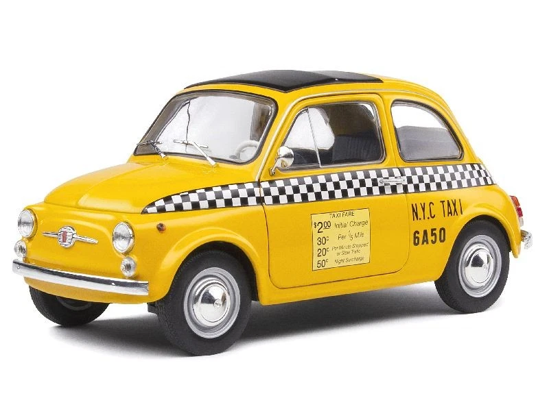 SOLIDO 1 18 DIE CAST - AUTO FIAT 500 L TAXI NEW YORK CITY 1965 ART S1801407