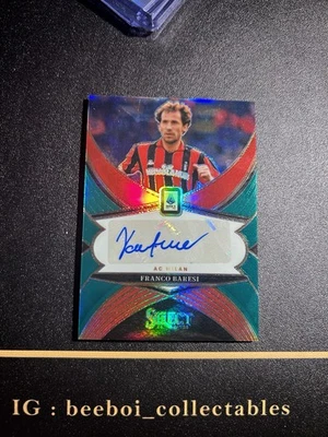 Franco Baresi Auto Verde Prizm/5 2024-25 Panini Select Serie A Firmas Foto 1 de 3