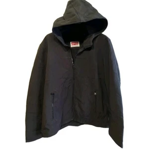 Levi’s Tactical Soft Shell Full Zip Hooded Black Jacket Coat XL Extra Large - Picture 1 of 13