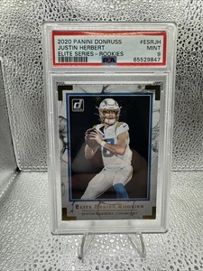 2020-21 Panini Donruss #ESRJH Justin Herbert Elite Series - Rookies PSA 9 Mint - Picture 1 of 4