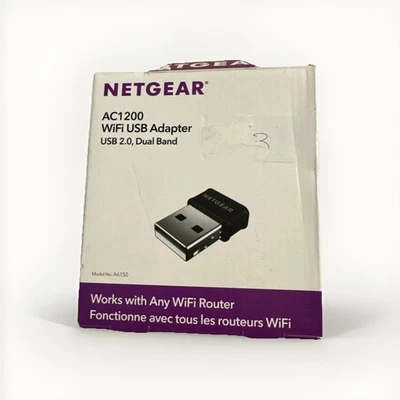 NETGEAR AC1200 USB WiFi Adapter Dual Band 1200Mbps - Image 1 of 4