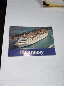 VTG Carnival Cruise Line Cardboard Photo Sleeve Fancy Fun Ships With Photo 80s - Picture 1 of 5