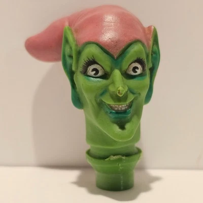 Mego Green Goblin 8 英寸可动人偶头复古 20 世纪 70 年代原版 WGSH 零件 — 第 1/4 张图片