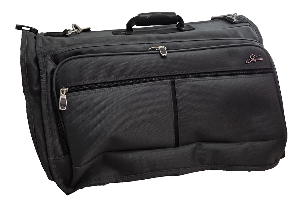 Skyway Trifold Luggage Hanging Garment Bag Suitcase Gray 22" x 16" Gray FREE S&H - Image 1 of 4