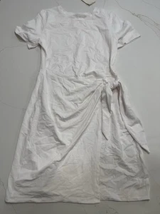 Women's Short Sleeve Mini T-Shirt Wrap Dress - a New Day™ White S NWT - Picture 1 of 8
