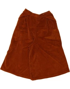 VINTAGE Womens Wide Leg High Waist Corduroy Shorts IT 48 XL W26 Brown DP41 - Picture 1 of 3