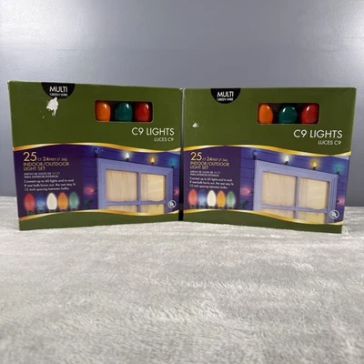 Holiday Time C9 String Of Christmas Lights Multi-color 25 Count Ceramic Bulbs - Image 1 of 4