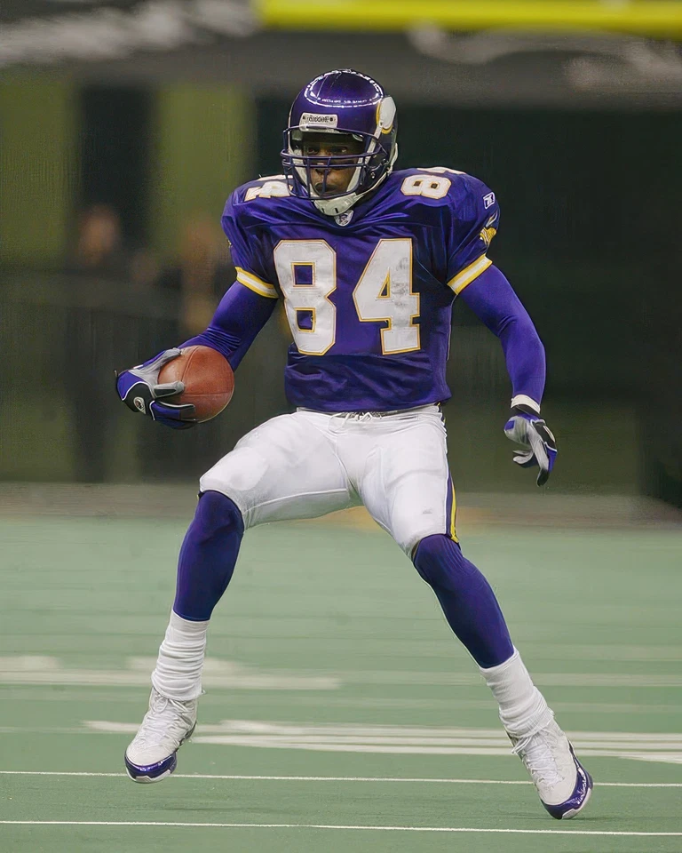 Impresión fotográfica brillante 21 Randy Moss #84 Minnesota Vikings NFL 8"X10" Foto 1 de 1