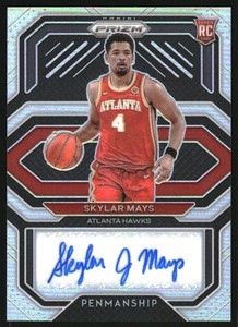 2020-21 Panini Prizm Rookie Penmanship Prizms Silver #18 Skylar Mays Autograph