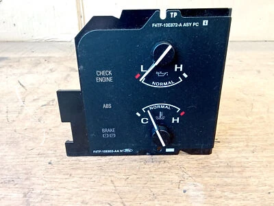 Medidor de aceite y temperatura 94-97 sin tacómetro Ford F150 F250 F350 Bronco OEM Foto 1 de 4