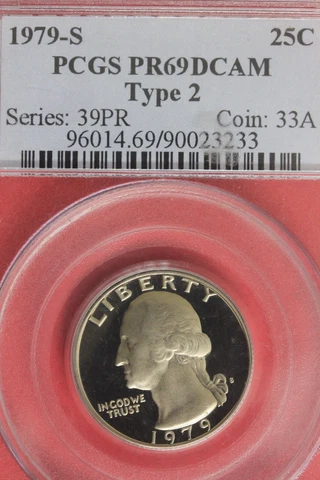 1979 S Type 2 T2 PR 69 DCAM George Washington Quarter PCGS Graded Slab OCE 1040 Cover