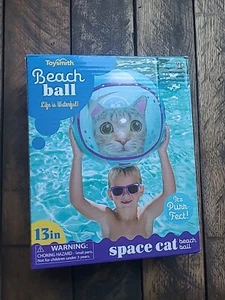 Toysmith, Space Cat Inflatable Beach Ball, for Boys & Girls Ages 3+ Multicolor - Picture 1 of 6