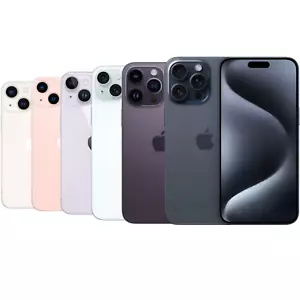 Apple iPhone 15/14/13/14 PRO/13 Mini 128GB Unlocked Smartphone VERY GOOD - Picture 1 of 68