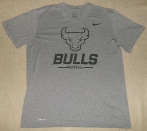 NIKE DRI-FIT Authentic UB/BUFFALO BULLS FOOTBALL Gray TRAINING/Workout SHIRT L - Picture 1 of 3