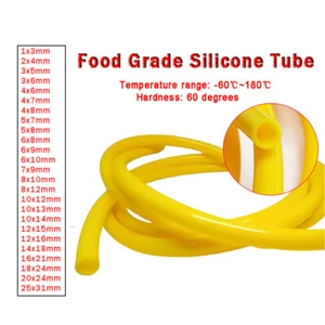 Silikonschlauch, lebensmittelecht, Milchschlauch, Ø1mm-25mm, Gelb /Meterware - Bild 1 von 7