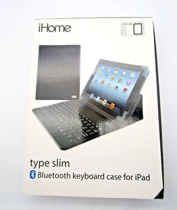 iHome IH-IP2105B Super Slim Bluetooth Keyboard Case for iPad 1-5 Black - Picture 1 of 6
