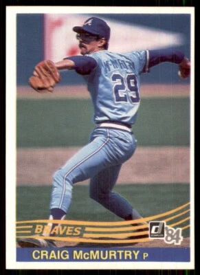 1984 Donruss Set Break #599 Craig McMurtry Atlanta Braves - Image 1 of 2