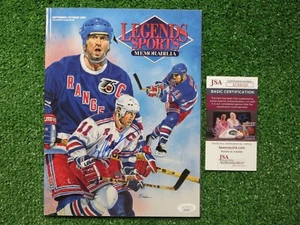MARK MESSIER NEW YORK RANGERS SIGNED Legends Sports Magazine JSA COA - Picture 1 of 4