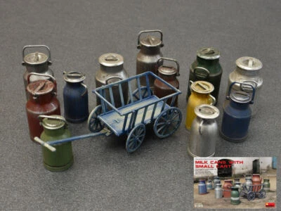 KIT MODELLISMO DIORAMI MINIART MILK CANS W/SMALL CART SCALA 1:35 - Immagine 1 di 4
