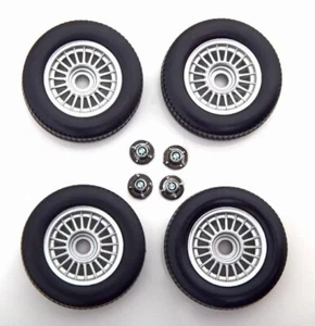 KKDCACC012 KK scale 1:18 BMW 323i E21 1975 Tire Set with rims black/silver - Picture 1 of 2
