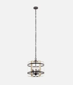 Kichler Gartin 5-Light Weathered Zinc Transitional Drum Med Hanging Light Q55K - Picture 1 of 10