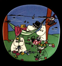Moomin Arabia Finland "Happy Together" Wall Plate Rare Scandinavian Collectable