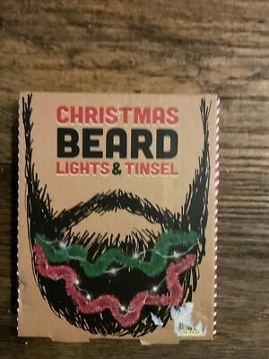 Christmas Beard Lights And Tinsel Includes Fairy Lights, Tinsel And Handy Clips - Image 1 of 2