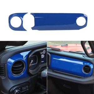 Inner Blue Center Console Dash Panel Trim Kit for Jeep Wrangler JL JT 2024+ USA - Picture 1 of 12