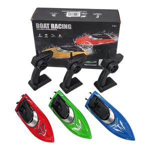 3 Pack RC Racing Boats 2.4GHz 10km/h Remote Control Red Blue Green Adults Kids - Picture 1 of 5