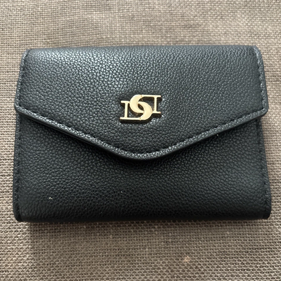 Dune London Black Leather Purse Wallet Card Holder With Red Interior - Image 1 of 4