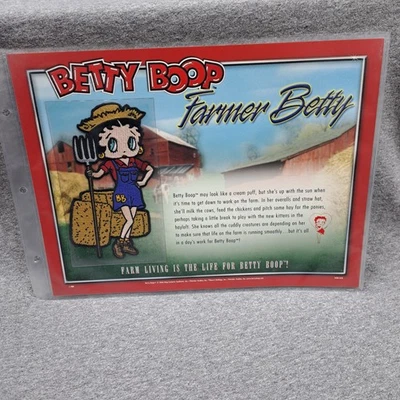 Betty Boop Patch Farmer Betty Clothing Bag Patch Collectible Vintage Garden New - Image 1 of 4