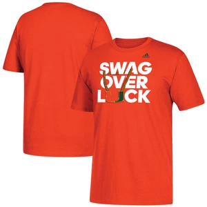 Miami Hurricanes Adidas Men's Swag Over Luck Graphic Ultimate Tee Shirt NWT - Picture 1 of 7