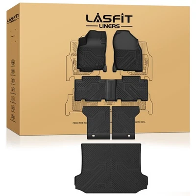 LASFIT Floor Mat for Toyota RAV4 2006-2012 1st & 2nd Row & Cargo Mat w/ Seatback Foto 1 de 4