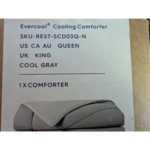 Rest SCD03Q-N Cooling Comforter Artic Cool Gray Evercool /Queen - Picture 1 of 1