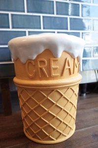 Chair Giant Food Stool Soft Serve Ice Cream Interesting Goods Variety D28 H37 cm - Picture 1 of 5