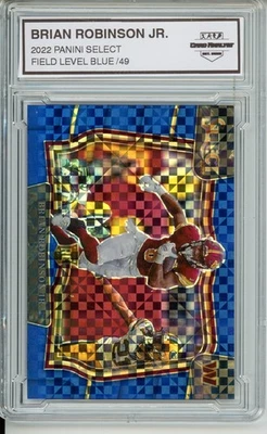 2022 PANINI SELECT #427 BRIAN ROBINSON JR. FIELD LEVEL BLUE PRIZM /49 - Image 1 of 2