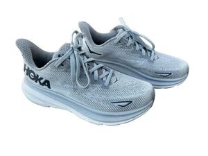 HOKA One Men’s Clifton 9, SZ8D Athletic Shoes HARBOR MIST/BLACK 1127895-HMBC  - Picture 1 of 8
