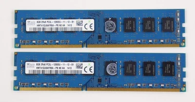 Hynix 16GB (2x8GB) PC3L-12800U 1600MHz DDR3 Desktop Memory HMT41GU6AFR8A-PB - Image 1 of 3