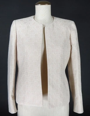 Chaqueta de Colección KASPER Frente Abierto Forrada Blanca - Para Mujer Talla Petite 4 Foto 1 de 3