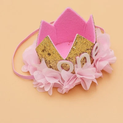  Serre Tete Anniversaire Serre-tête Fleuri Couronne De Bandeau Bébé - Photo 1/4